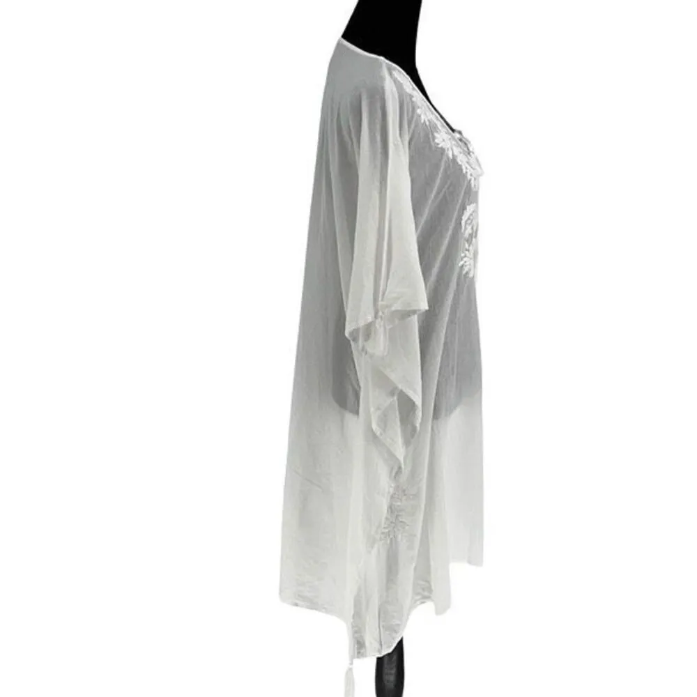 Debbie Katz South Beach Womens Embroidered Mystic Kaftan Cover - Image 6