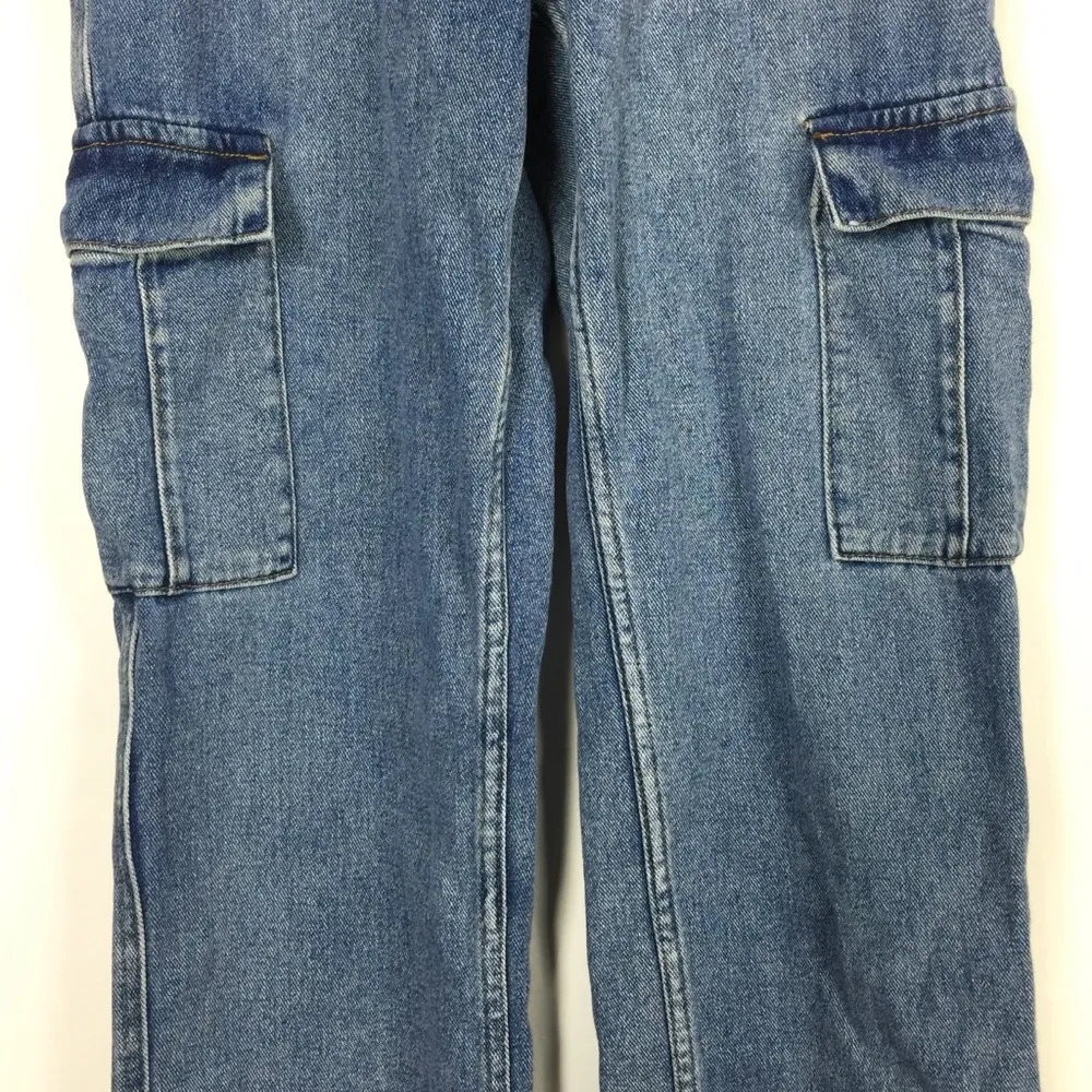 Pacsun Blue Cargo Utility Jeans Elastic Waist Size S - Image 6