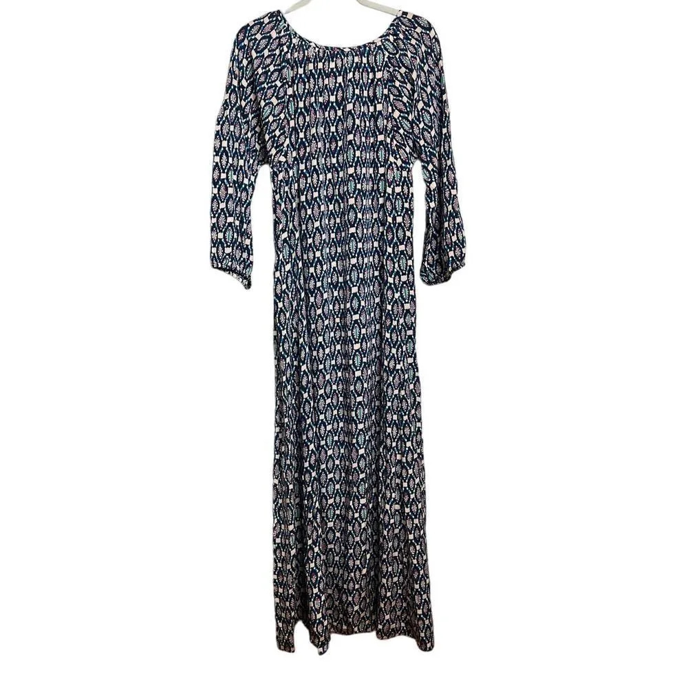 Figue Silk Brigitte Ikat Pattern Maxi Dress NWT Sz. M Size M - Image 8