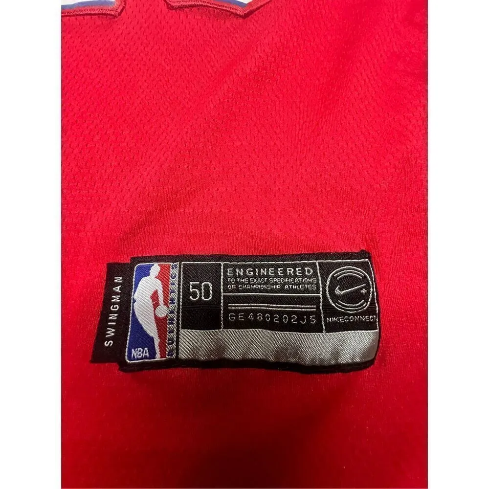 Nike   Ben Simmons Philadelphia 76ers Sixers Red Swingman Jersey SZ 50 - Image 3