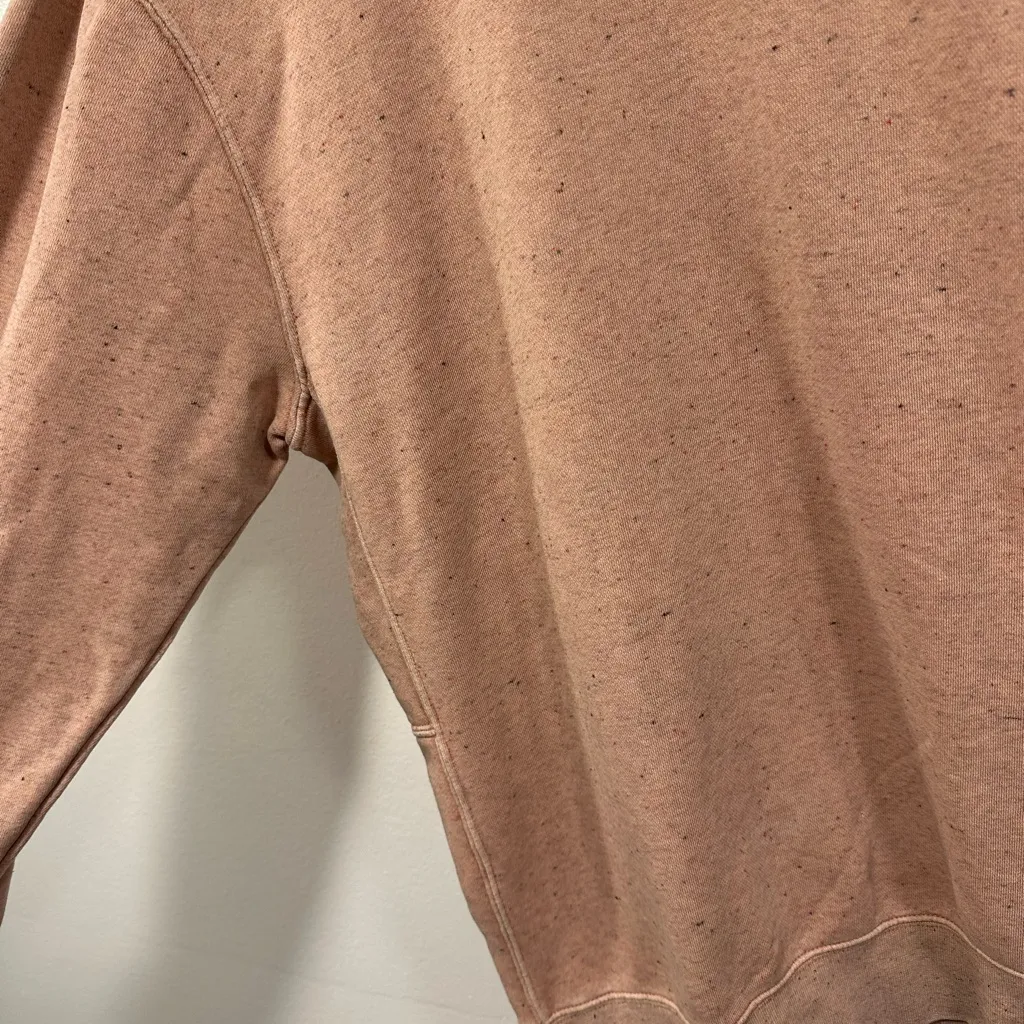 Nike Women's pink peach crewneck athletic casual Tan Sweatshirt! Oversized small - Image 4