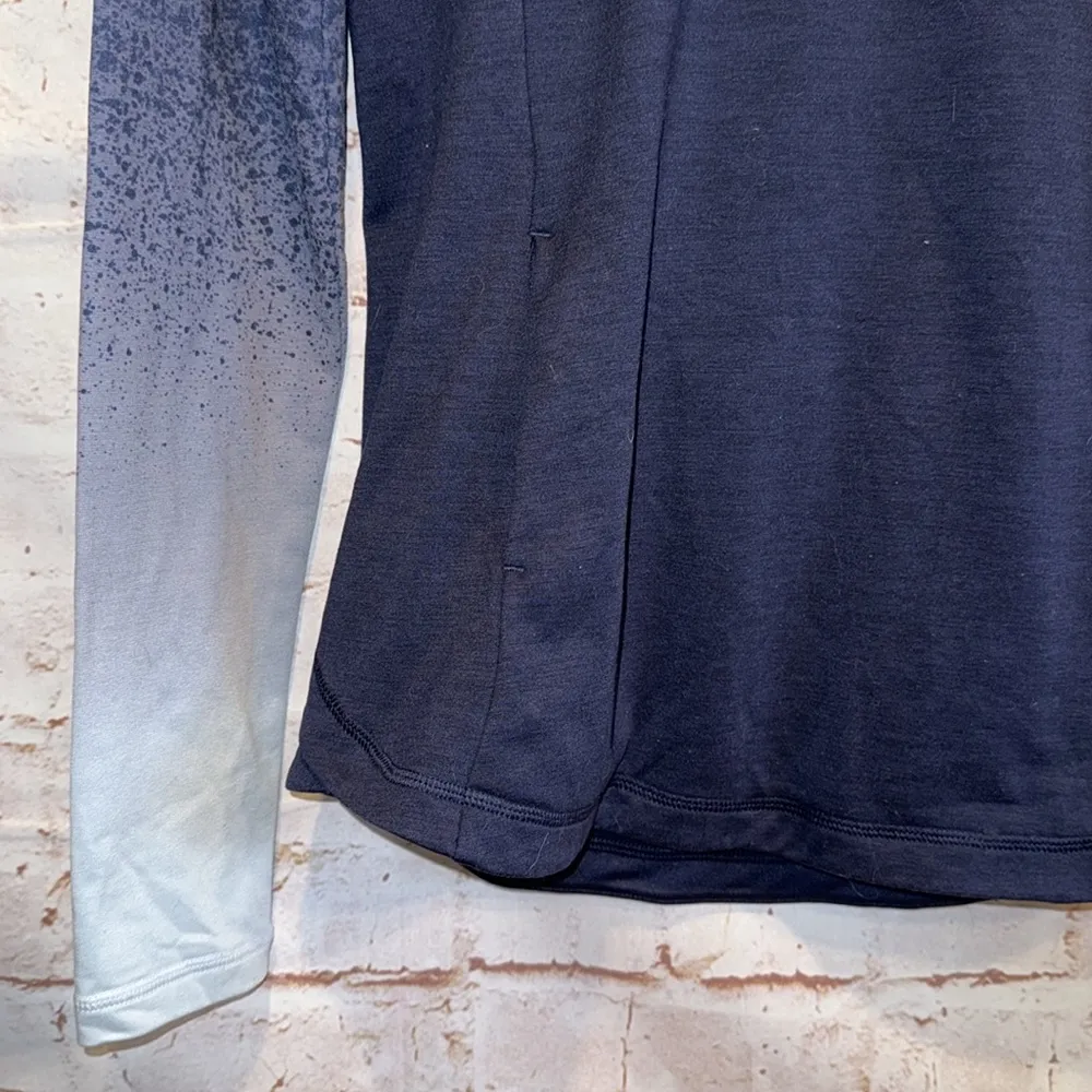 Calia Carrie Underwood Shirt Womens Medium Navy Blue Ombre Mock Turtleneck - Image 3