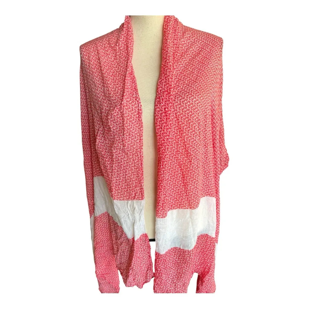 Michael Kors Pink and White Infinity Scarf Size L - Image 6
