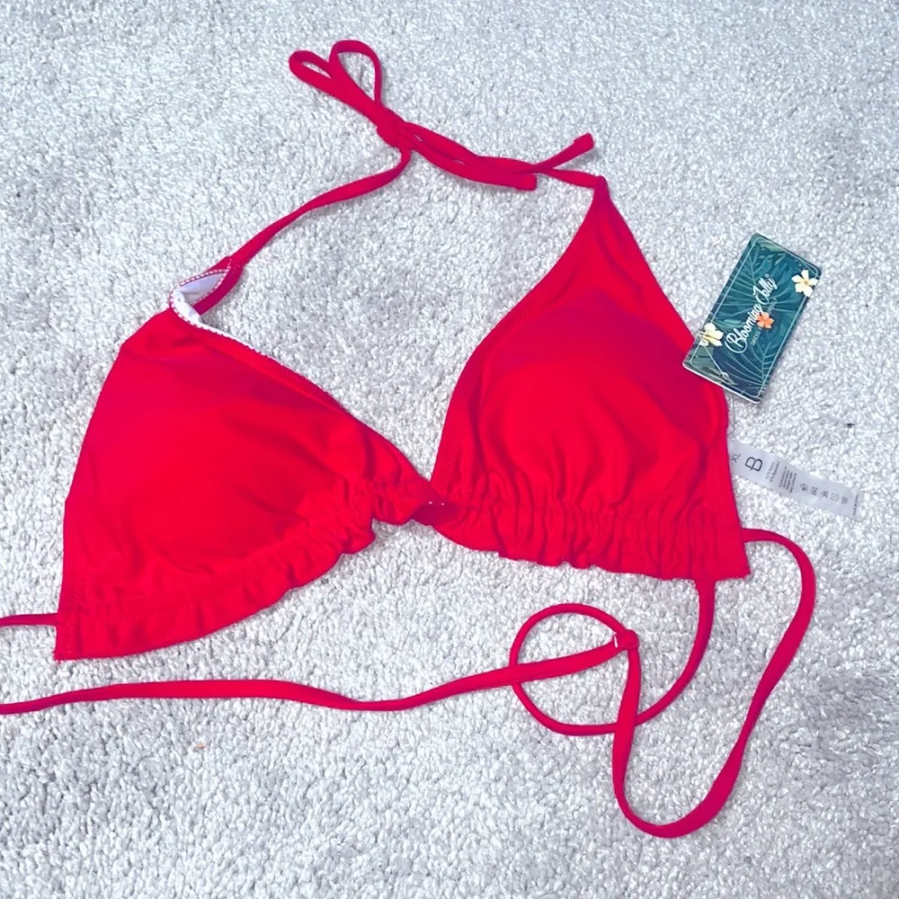 New Blooming Jelly triangle bikini cherry red top size XL - Image 2