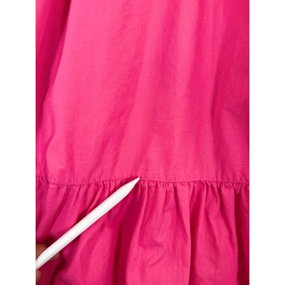 Love The Label Dress Pink Poppy Mini Smocked Flutter A Line Barbiecore Small - Image 4