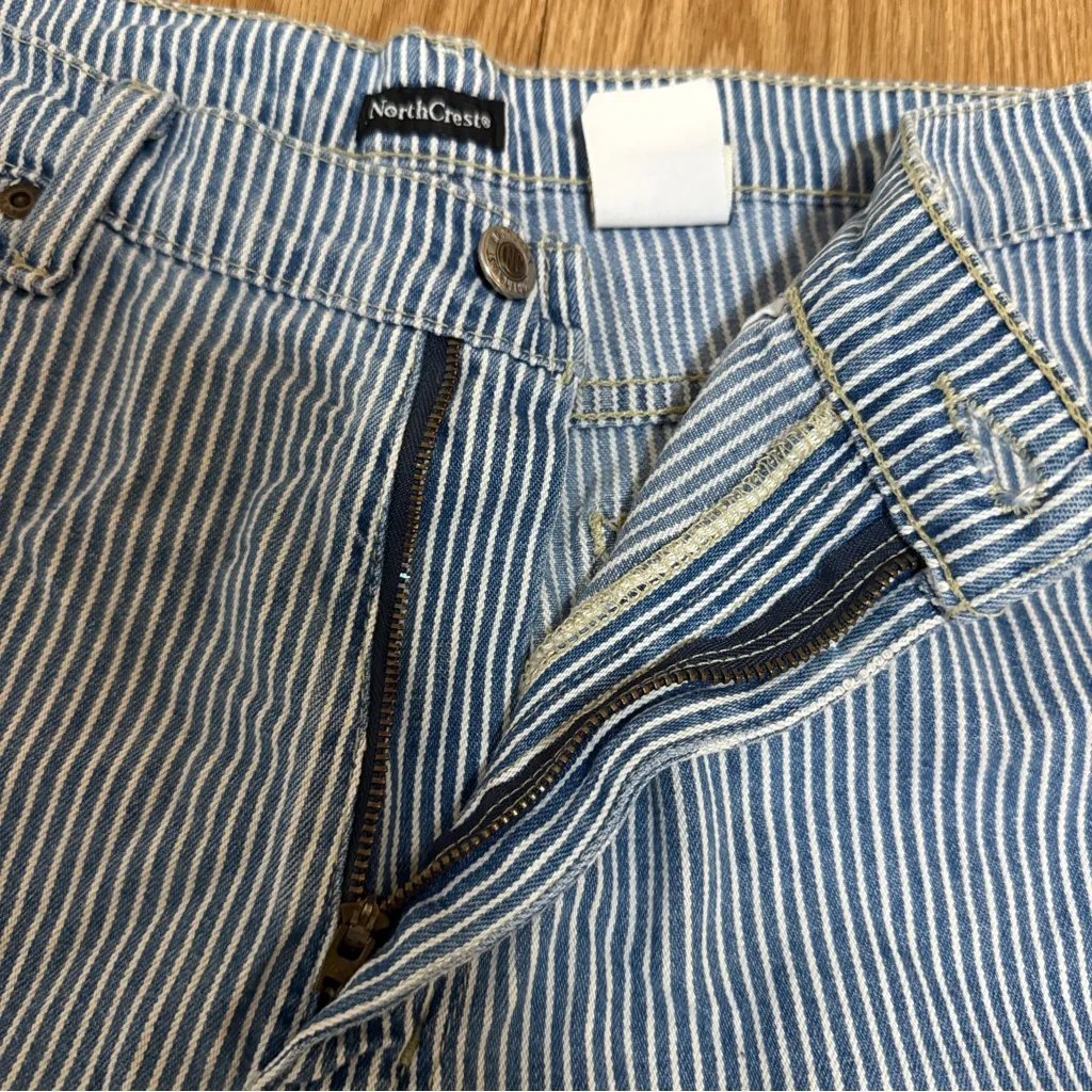 Northcrest Blue Striped Jean Shorts 10 - Image 6