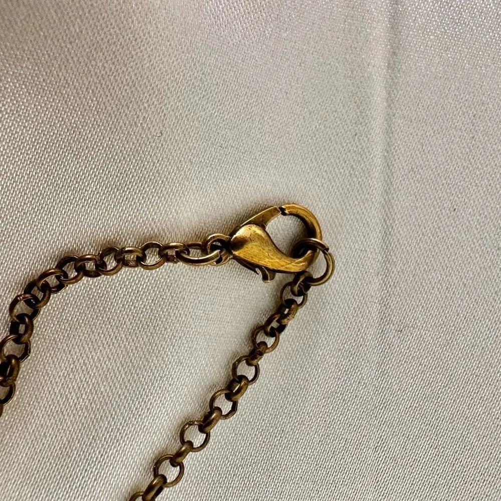 Copper tone rhinestone pendant necklace - Image 7