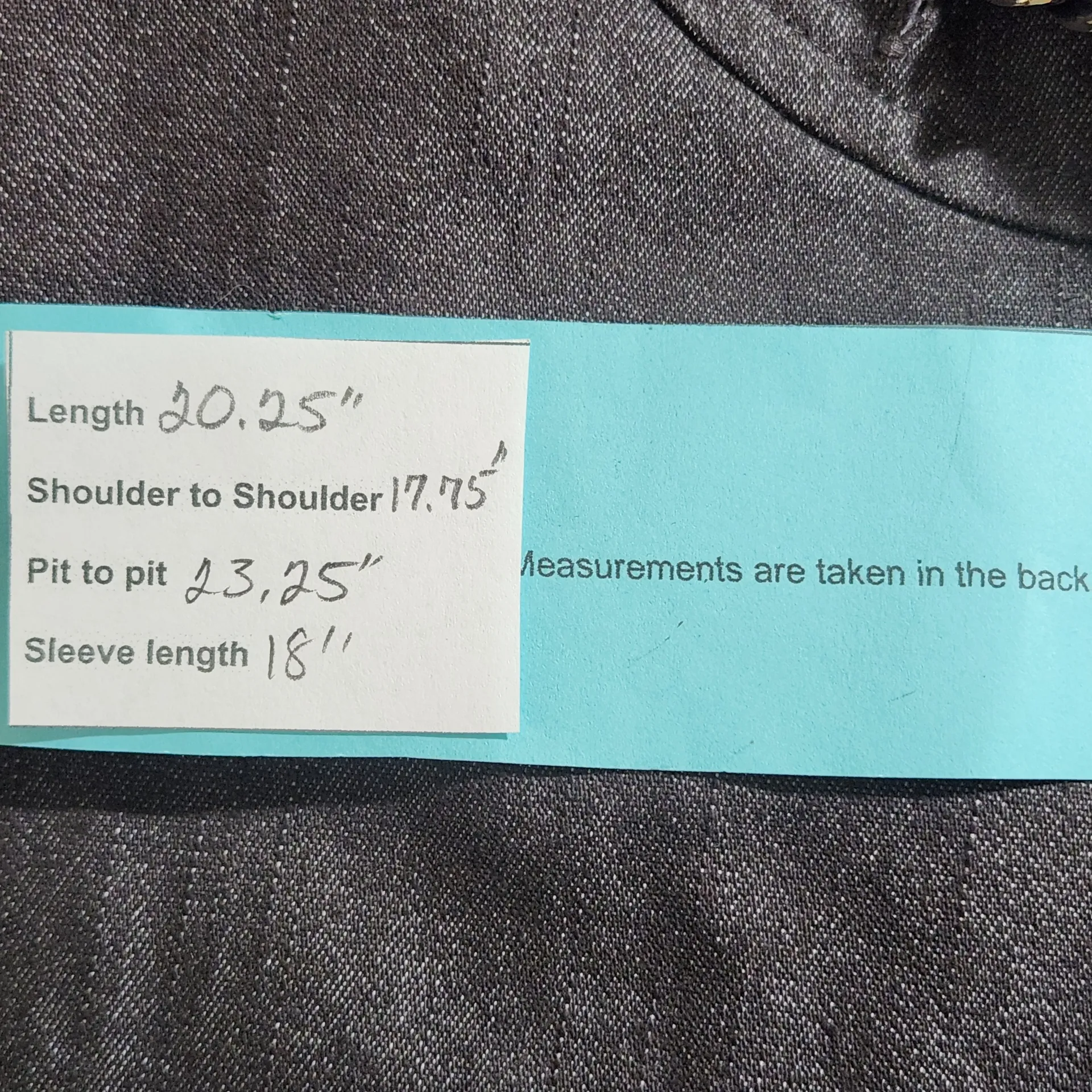 Cato Gray Denim Chain Embellished Jacket Size 18/20W Cato Woman Denim Jacket - Image 2