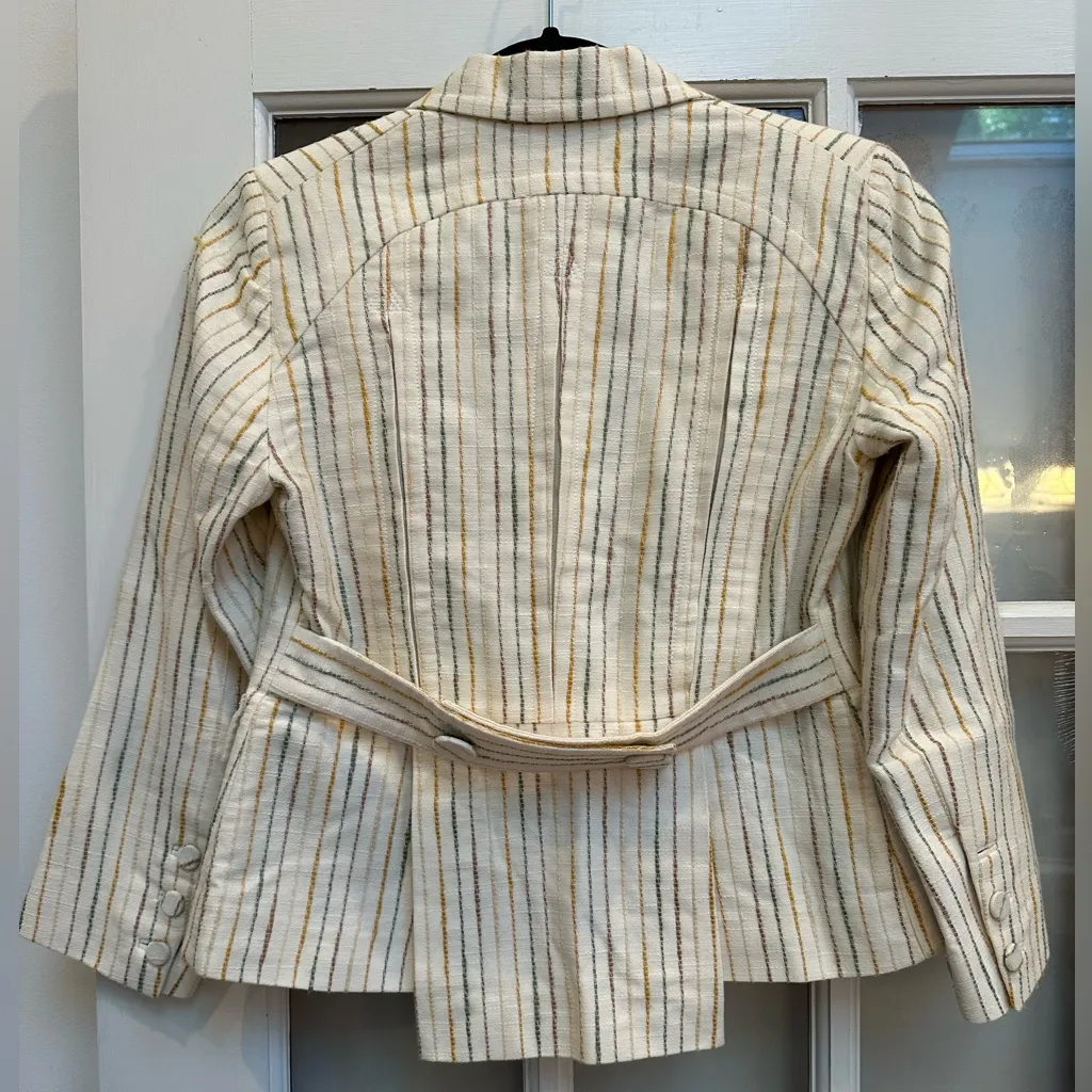 Vintage L.A.M.B. Y2K Punk Grunge Ska Striped Blazer Jacket Gwen Stefani Size 2 - Image 5