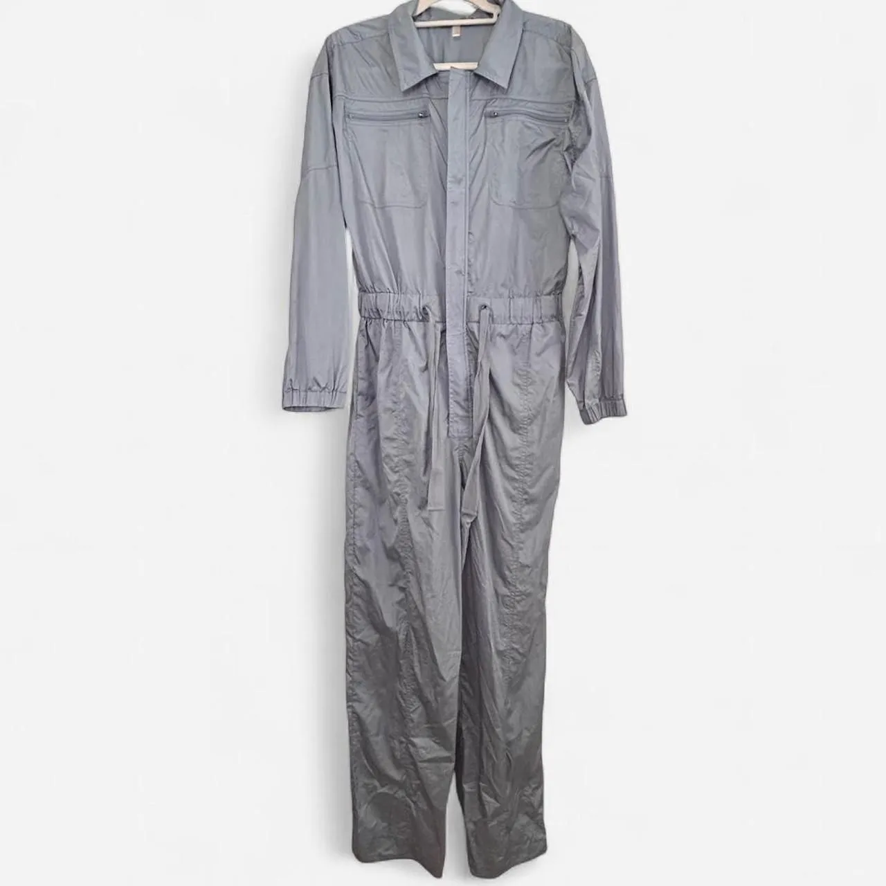 Free People Movement Golden Hour Blue Track Jumpsuit Gorpcore Sporty Utility (M) - Image 3