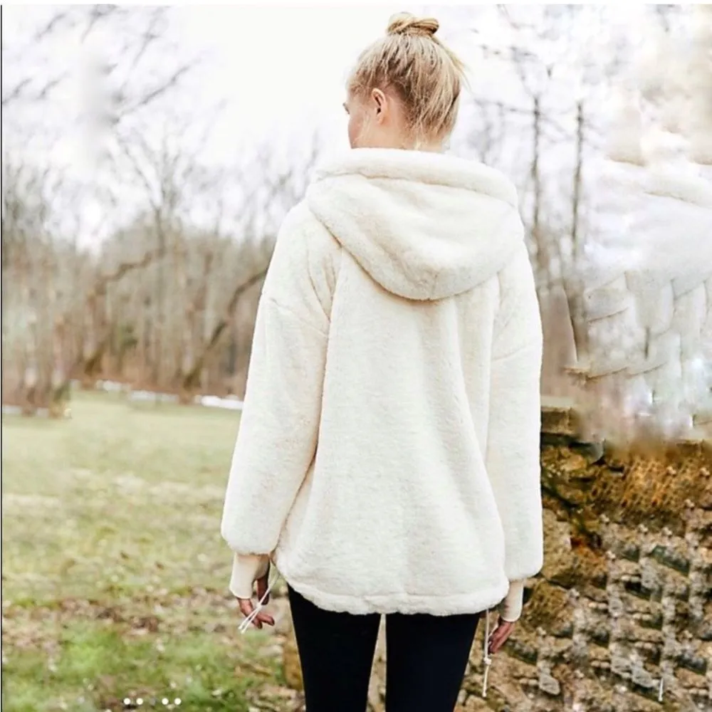 FP Movement NEW Off the Record Soft Fleece Fuzzy Hoodie size Small - Image 2