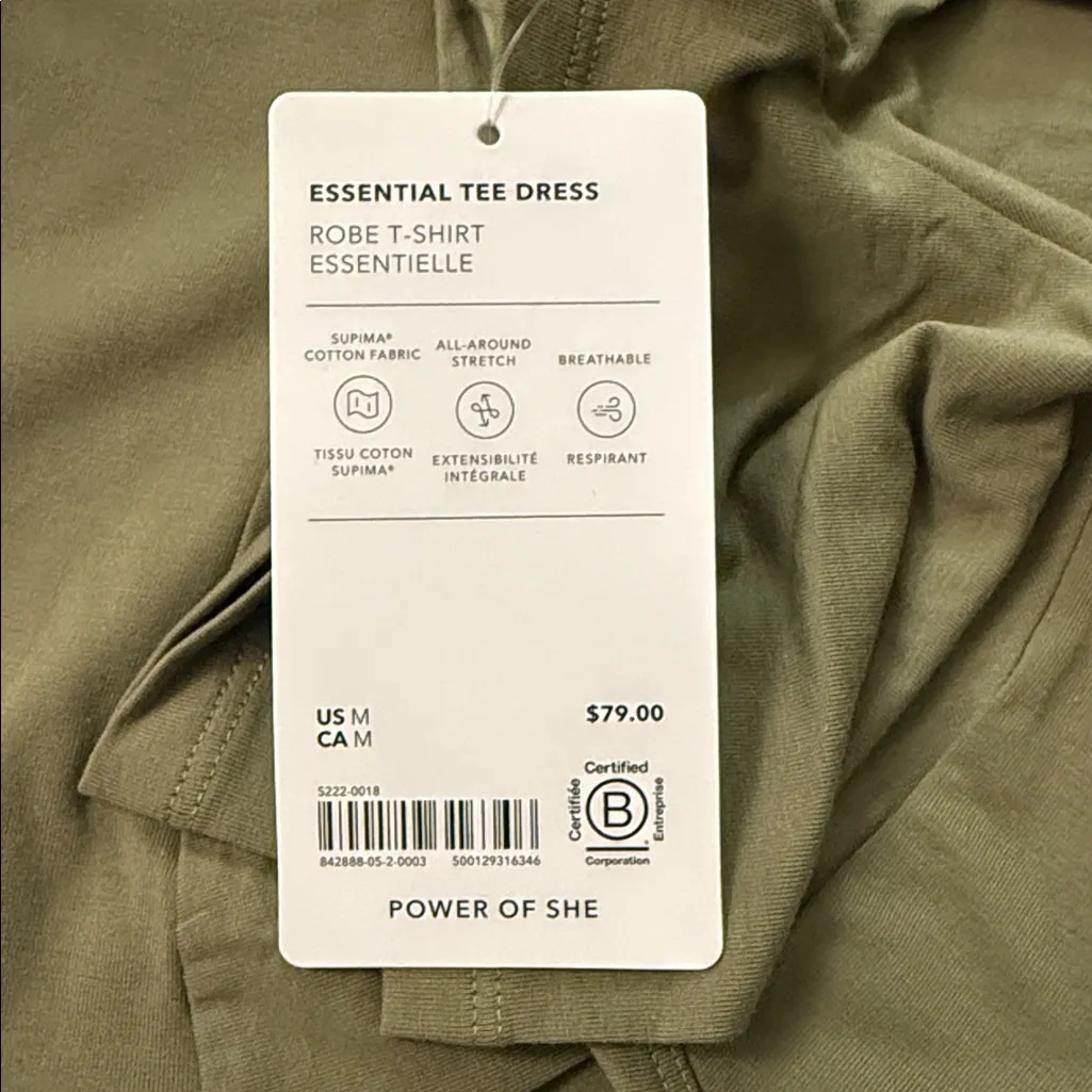 Athleta Essential Tee Dress - Perennial Green - M - Image 4