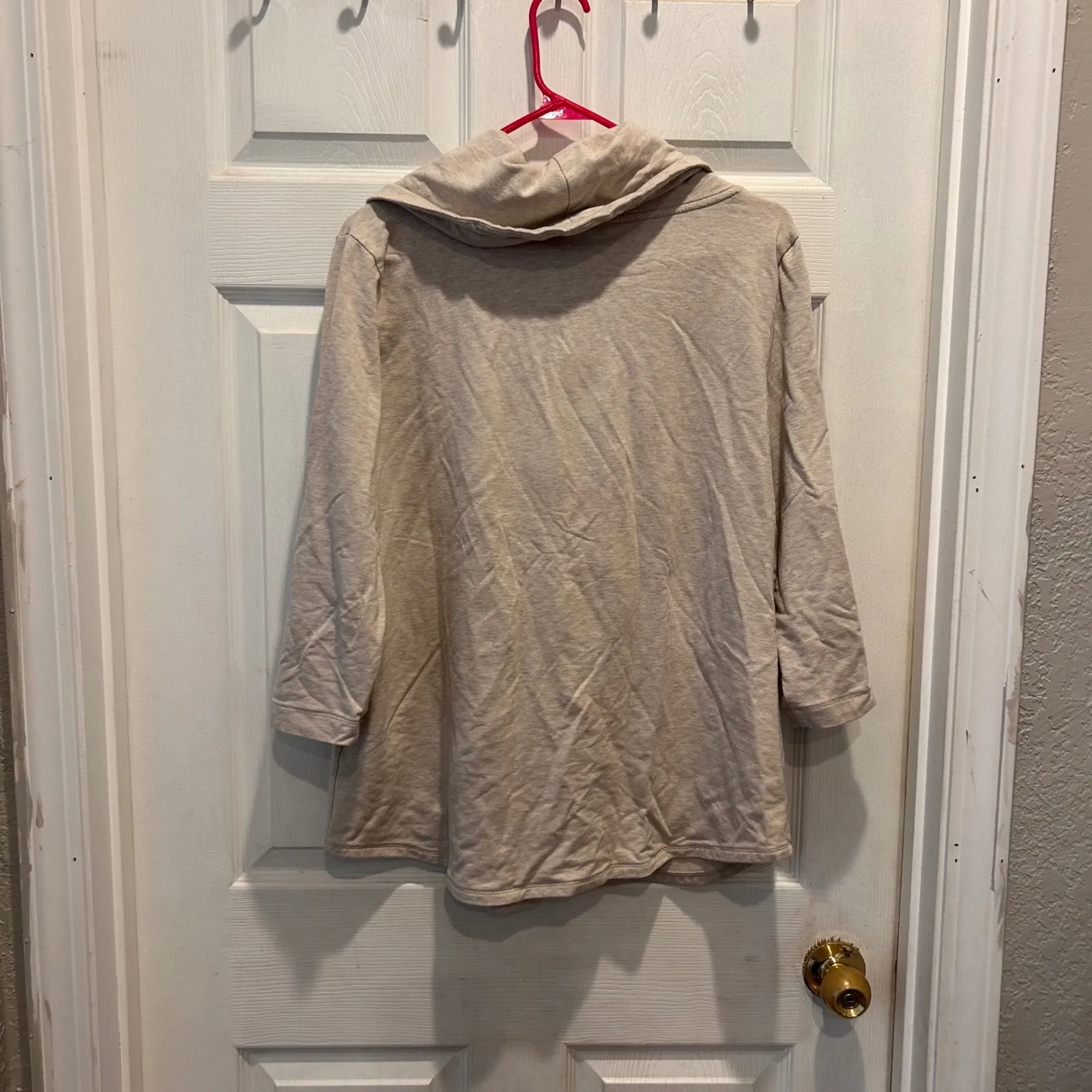 Tommy Hilfiger Womens‎ Beige Cowl Neck Long Sleeve Sweater Top Size XL - Image 6