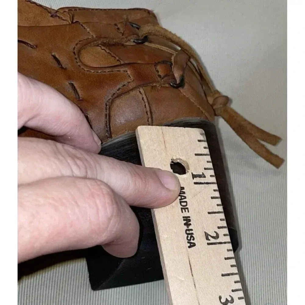 Freebird Sandi Size 6 Brown Leather Distressed Strappy Zip Heel‎ Bootie Western - Image 14