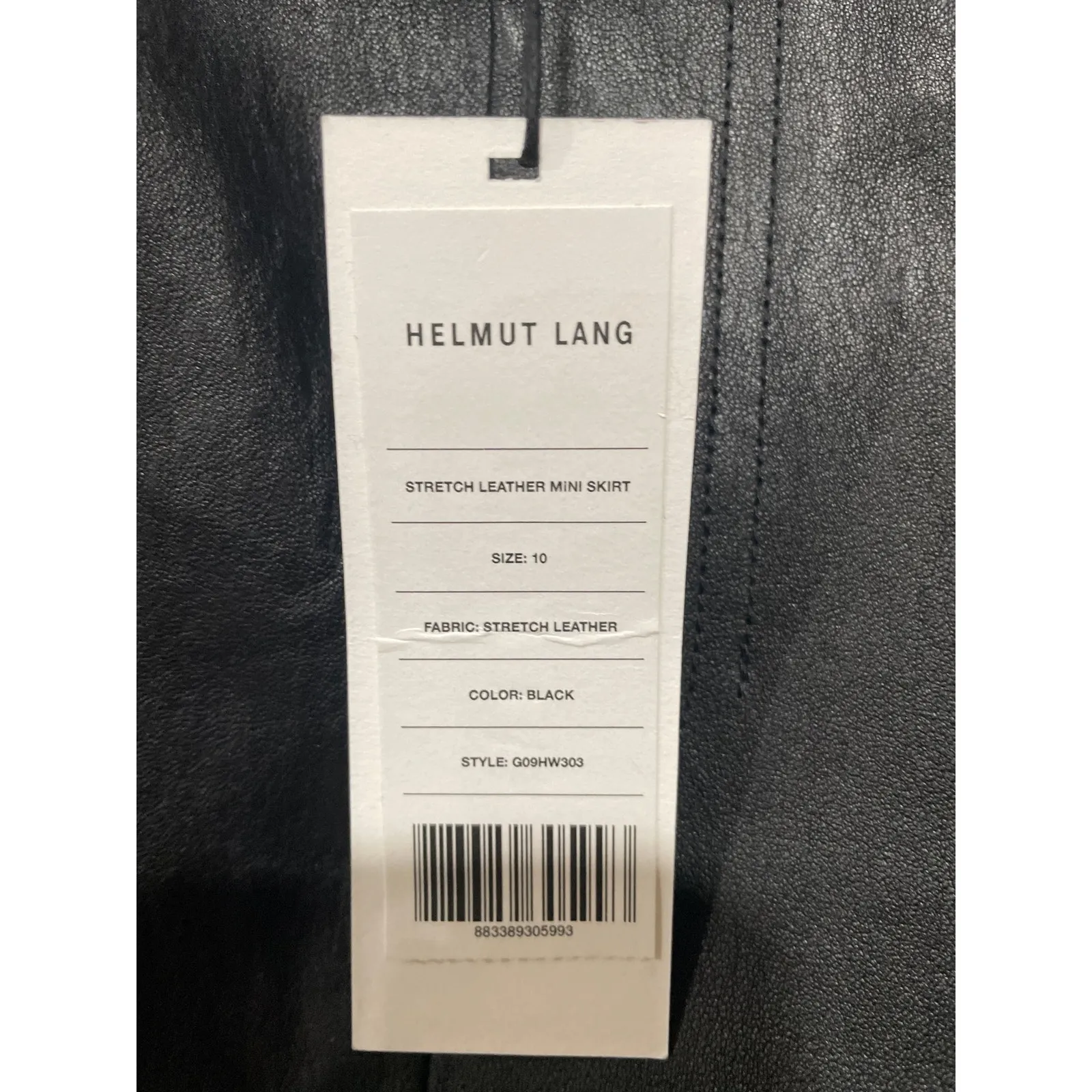Helmut Lang core stretch leather mini skirt‎ Size 10 - Image 8