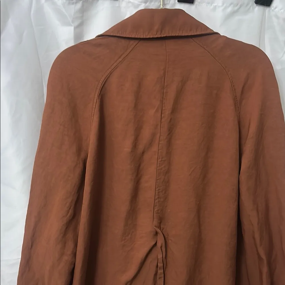 Zara Women's Brown Double-Breasted Coat - Image 7