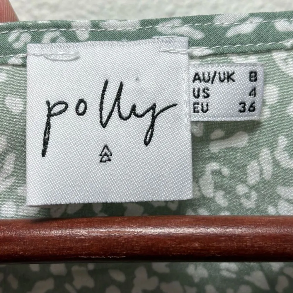 Princess Polly Size 4 Candice Sage Green‎ Ruffle Short Sleeve Mini Dress - Image 10