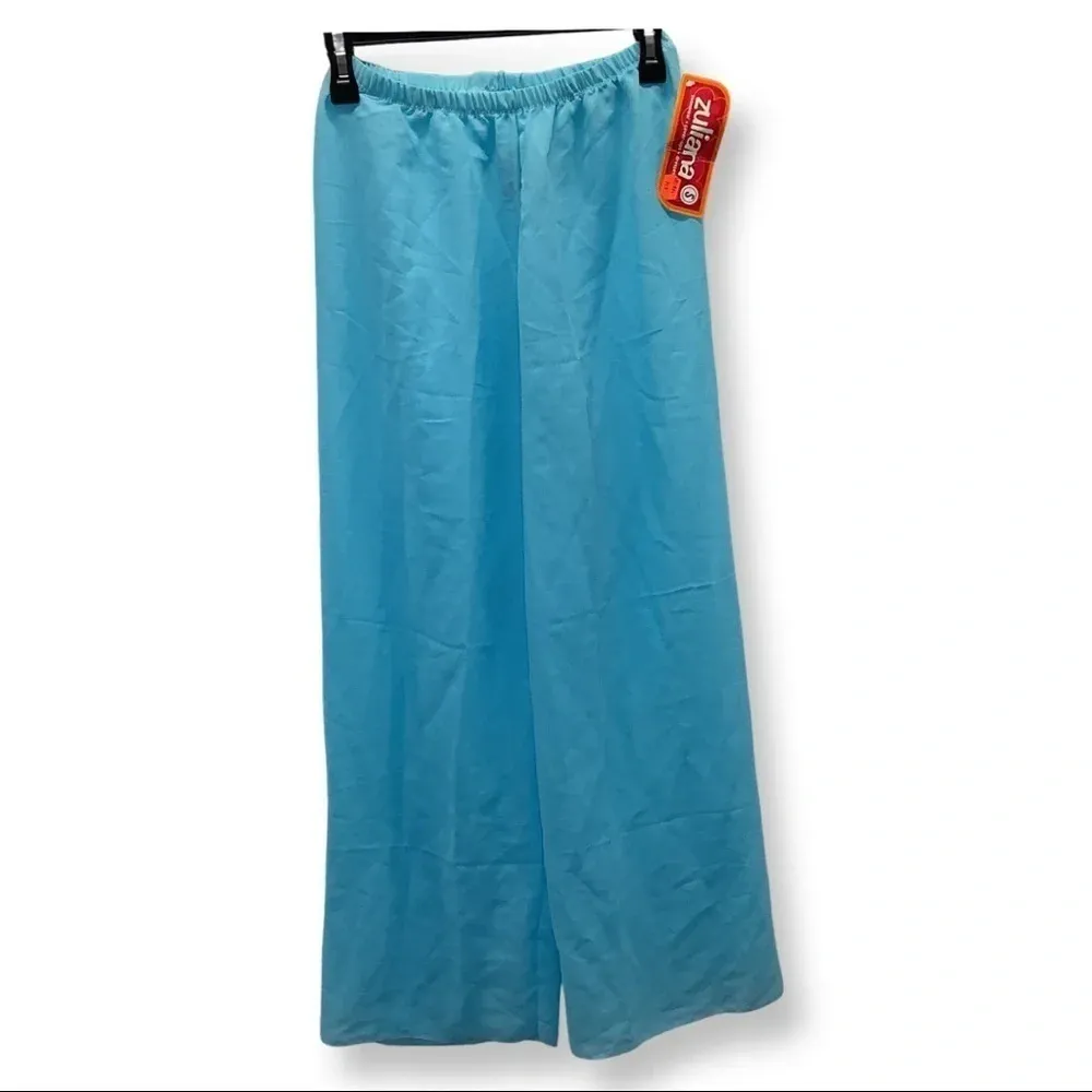 Zuliana Size Small Teal Sheer Swimsuit Cover Up Pants. Made In USA. New With Tag - Image 2