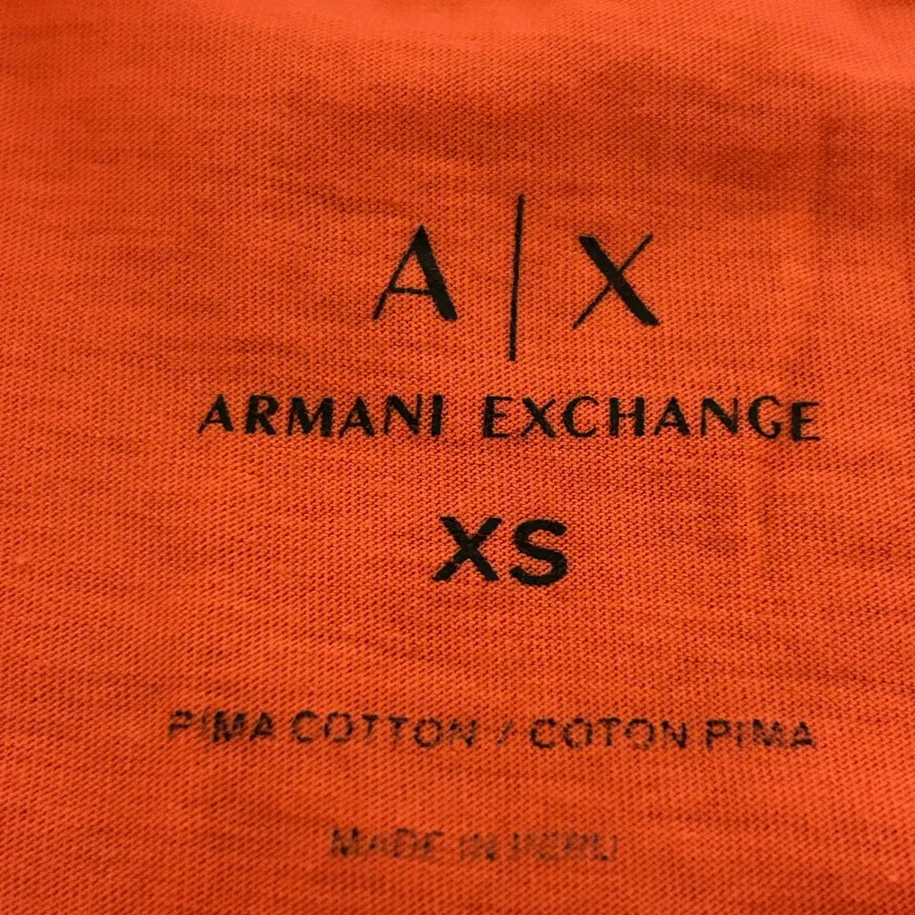 A/X Armani Exchange Super Soft T Shirt Coral Orange Size XS - Image 4