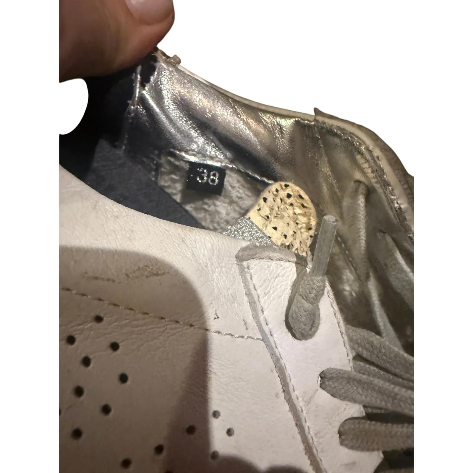 P448 Sneakers with Snake Skin Toe Sz. 38 - Image 6