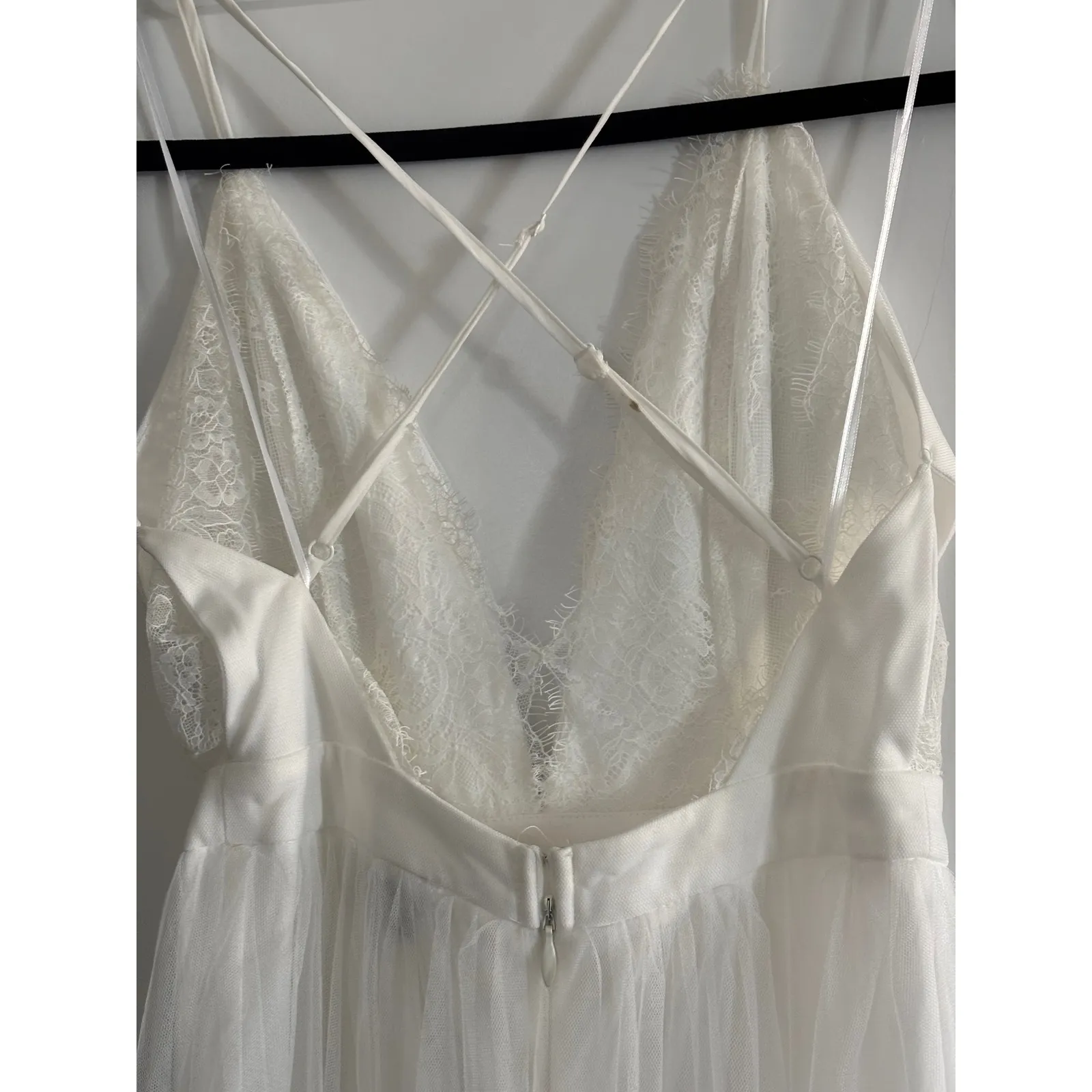 maniju White Tulle Maxi Bridal Style Dress - Image 3