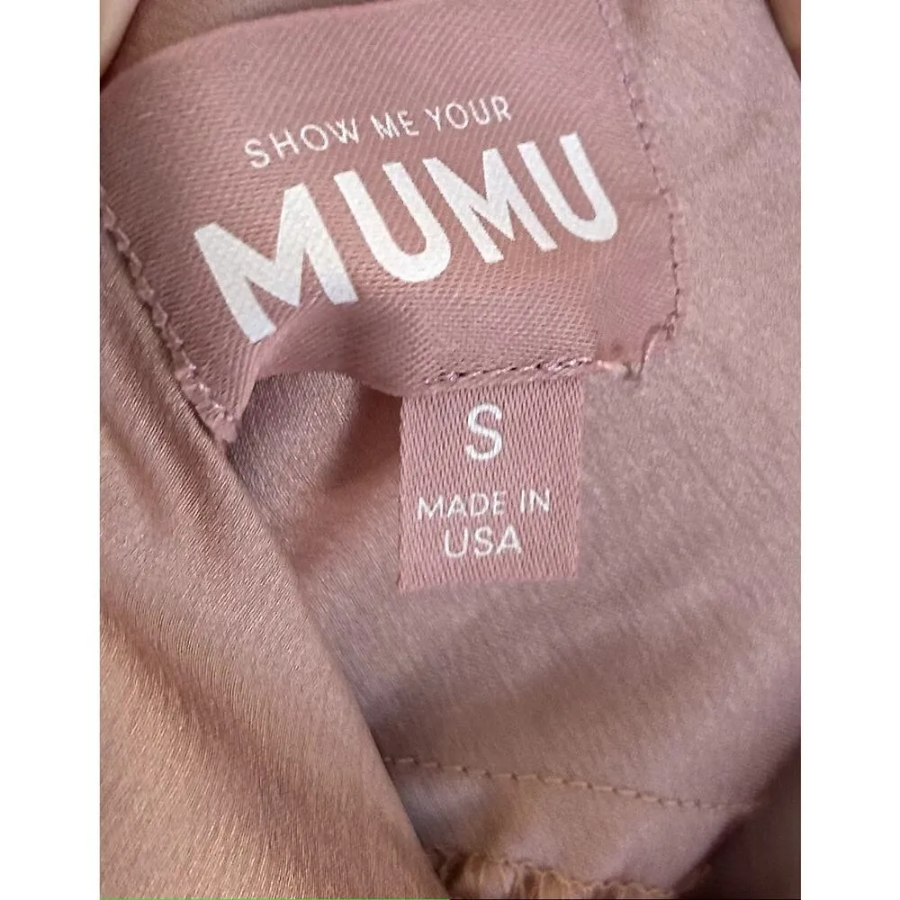 Show Me Your Mumu Tuscany Maxi Slip Dress Rose Gold Luxe Satin S - Image 7