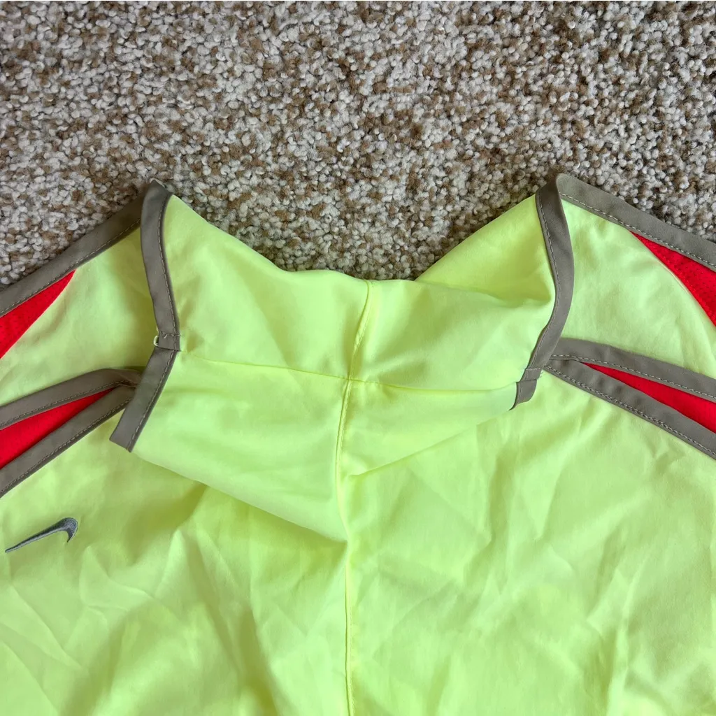 Nike Dri-Fit Tempo 3” High Rise Neon Yellow and Red Track Running Shorts Size XS - Image 4