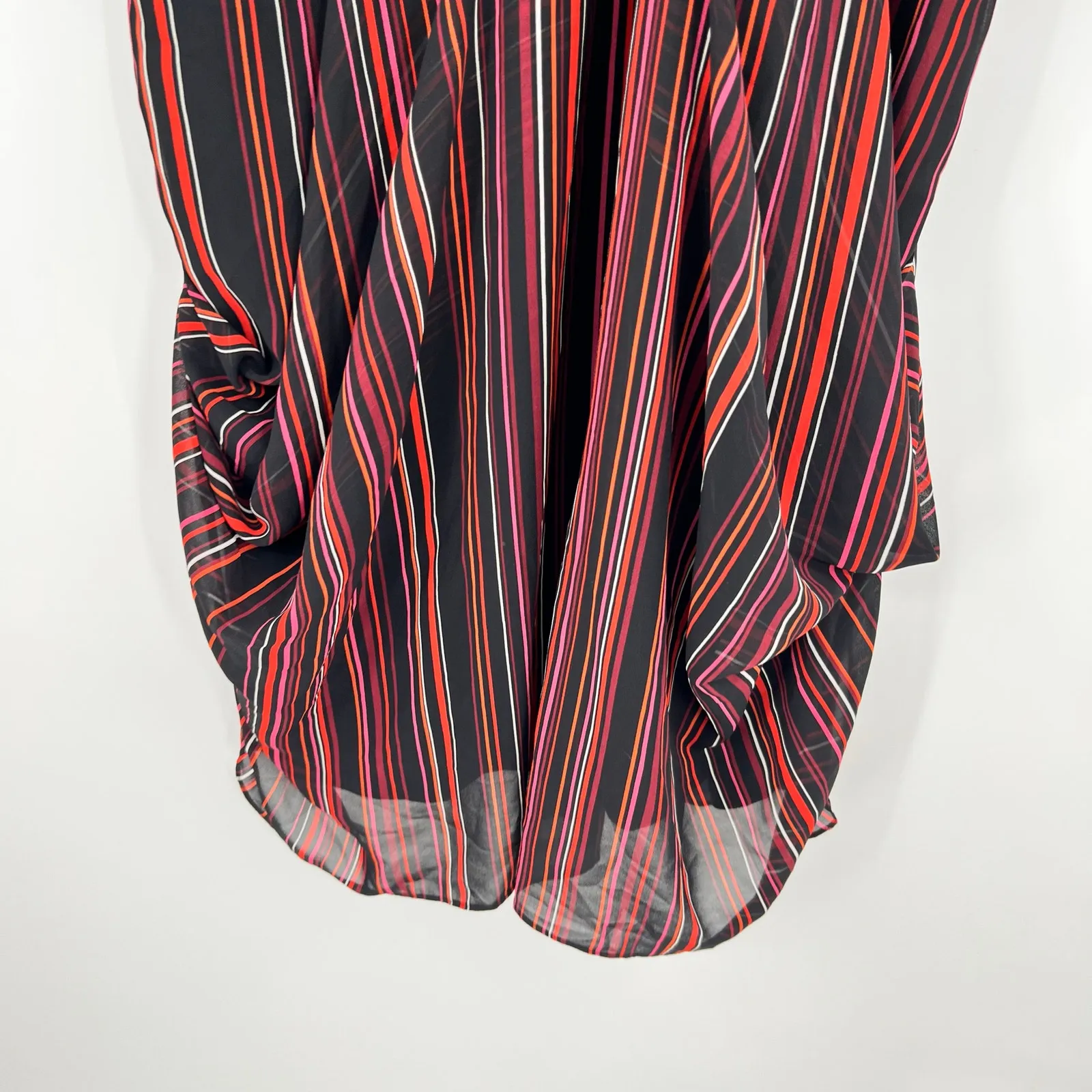 City Chic Amber Faux Wrap Dress Striped Batwing striped plus size small / 16 - Image 5