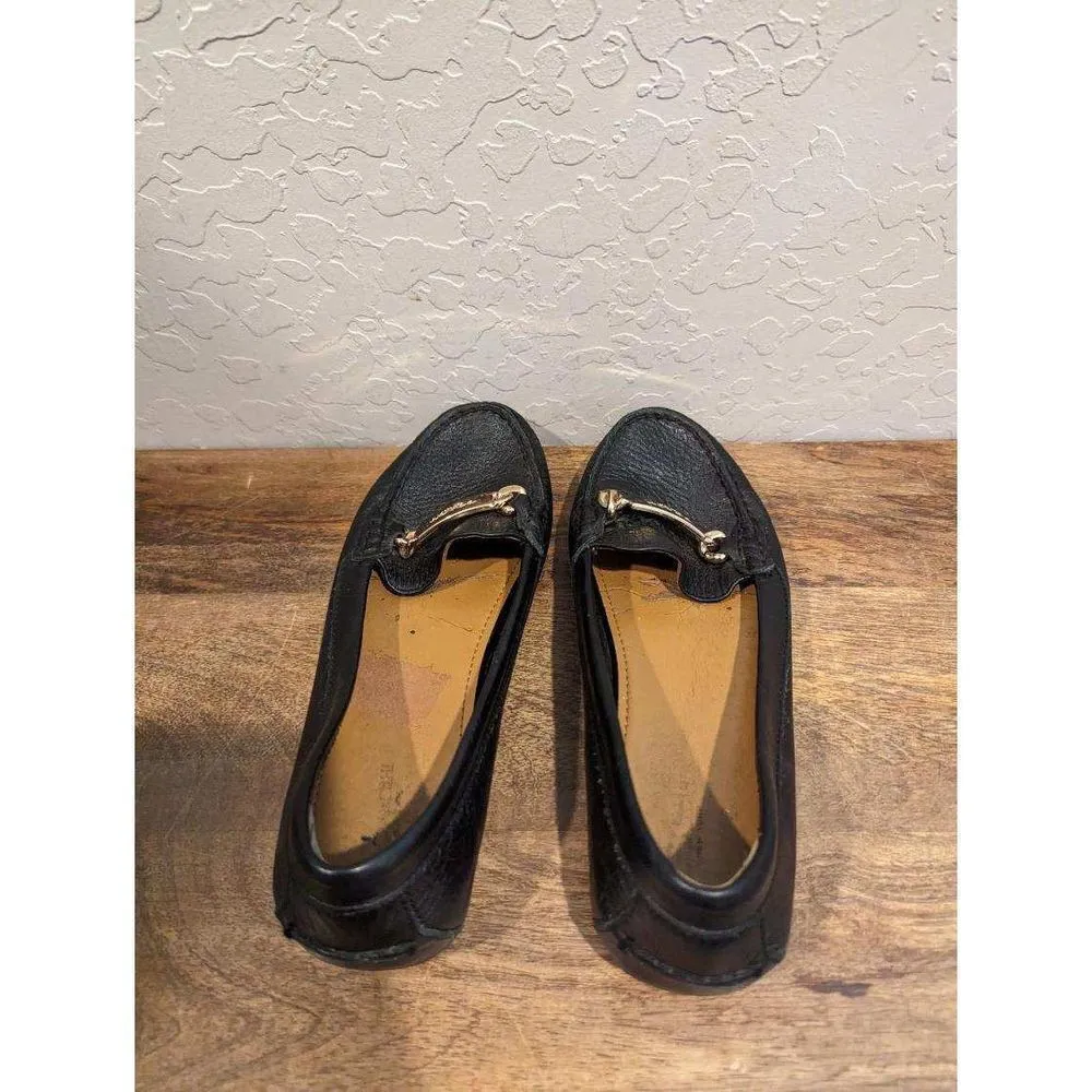 COACH WOMEN'S “OLIVE” Black PEBBLE GRAIN LEATHER LOAFER SHOE SZ 7 A7751 - Image 4