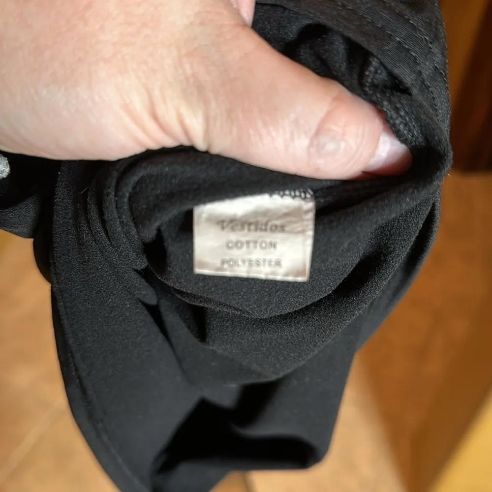 Vestidos Women’s Scoop Neck Long Sleeve Bodycon Dress Black Size Small - Image 3