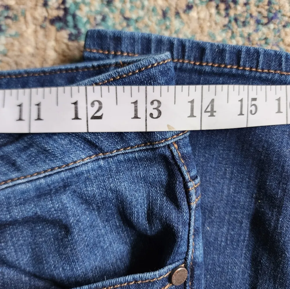 Nordstrom 1822 dark wash distressed ankle skinny jeans size 6 - Image 7