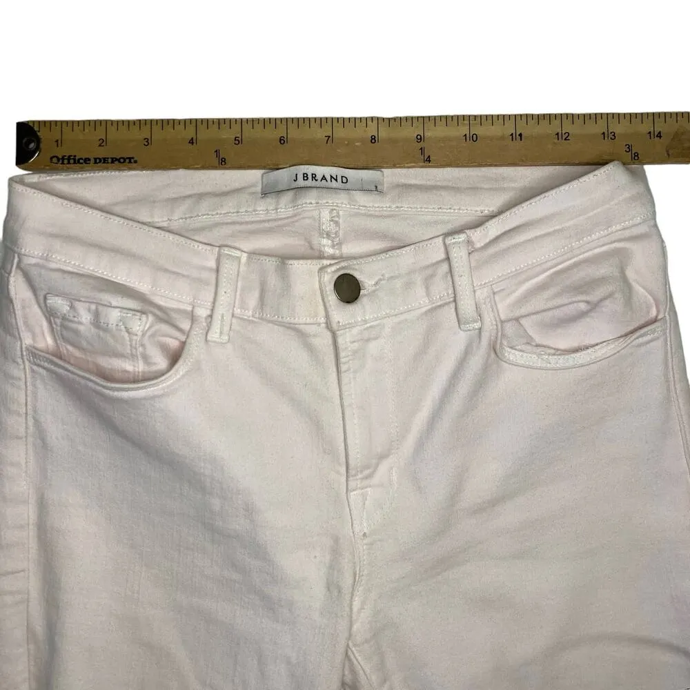 J Brand Women's Cropped Demented Pink Jeans Size 28 - Image 10