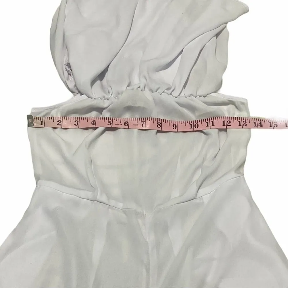Show‎ Me Your Mumu Sheer Flowy Jumpsuit Pants One Piece Off Shoulder White XXS - Image 6
