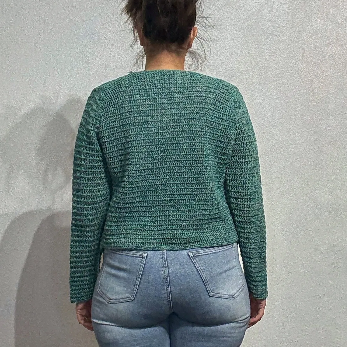 Vince Green Marled Knit Crop Cardigan Sz XL - Image 11