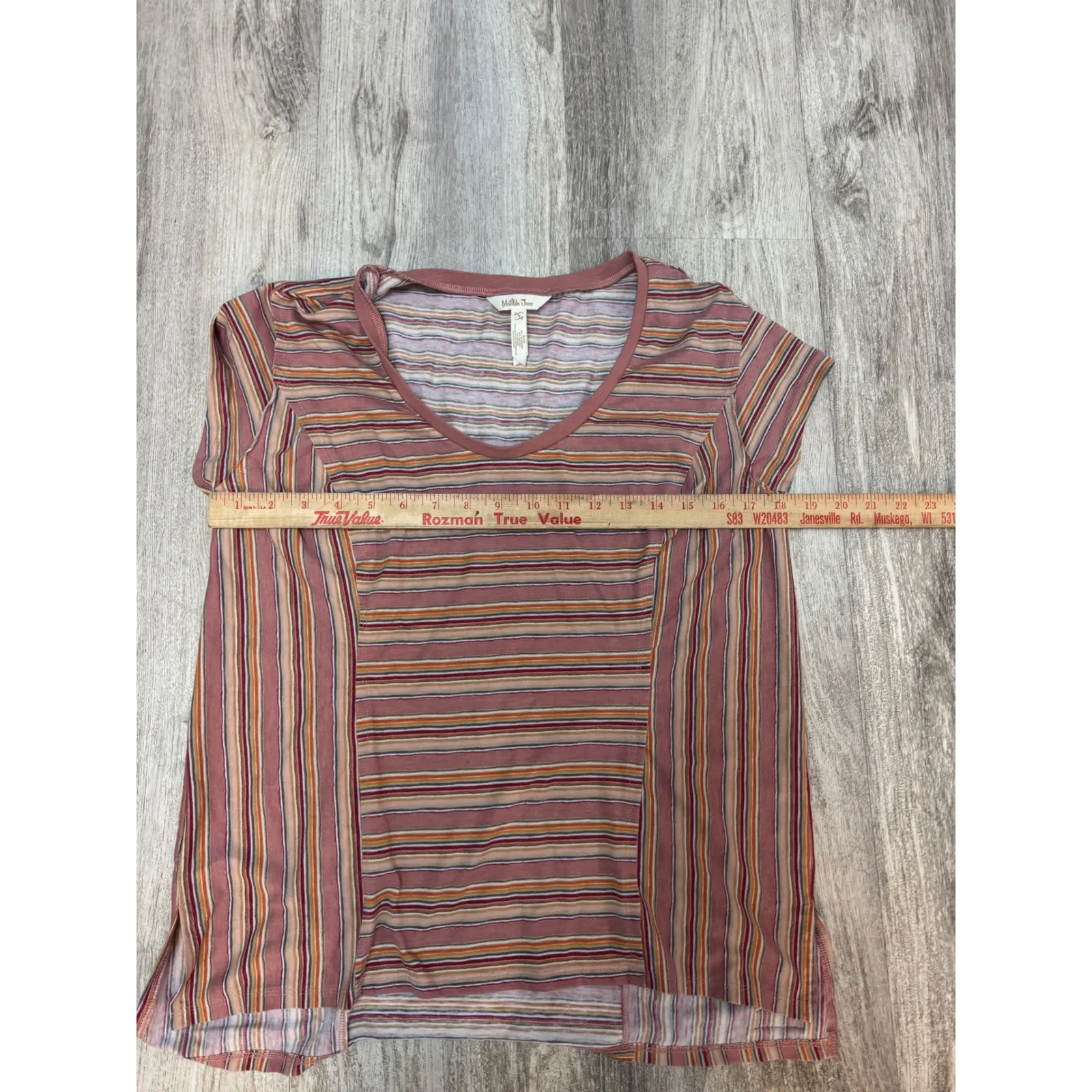 Matilda Jane Striped Short Sleeve Scoop Neck Top Women's Casual‎ Summer Basic - Image 5