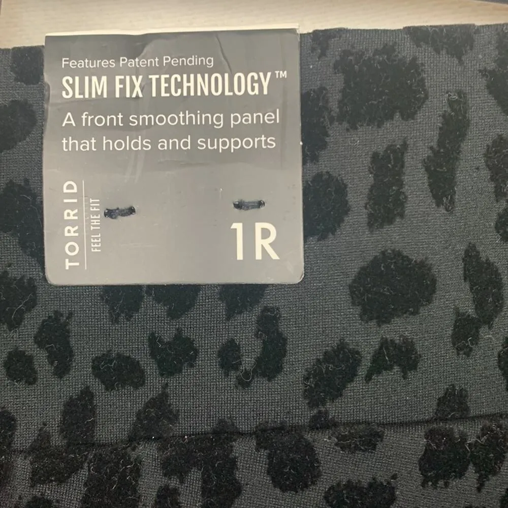 Torrid size 1 1x 14 16 pixie pant black leopard new casual ankle work velour - Image 8