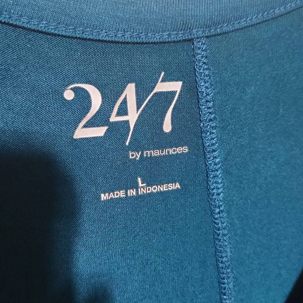 NWT Maurices Size L Teal Turquoise Tank Top Dress Flowy - Image 2