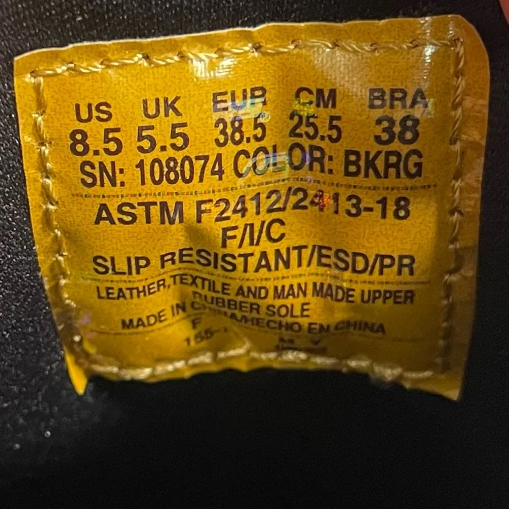 Skechers Composite Safety Toe Womens Shoes 8.5 Oil Slip Resistant 108074 BLK NEW - Image 6