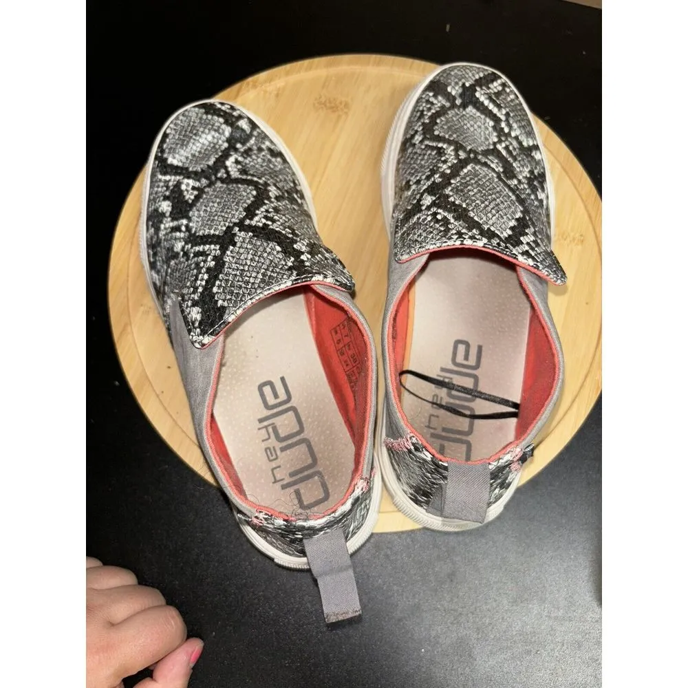 Hey Dude Ladies Peyton Snakeskin Gray Silver Comfort‎ Casual Slip On size 7 * - Image 10