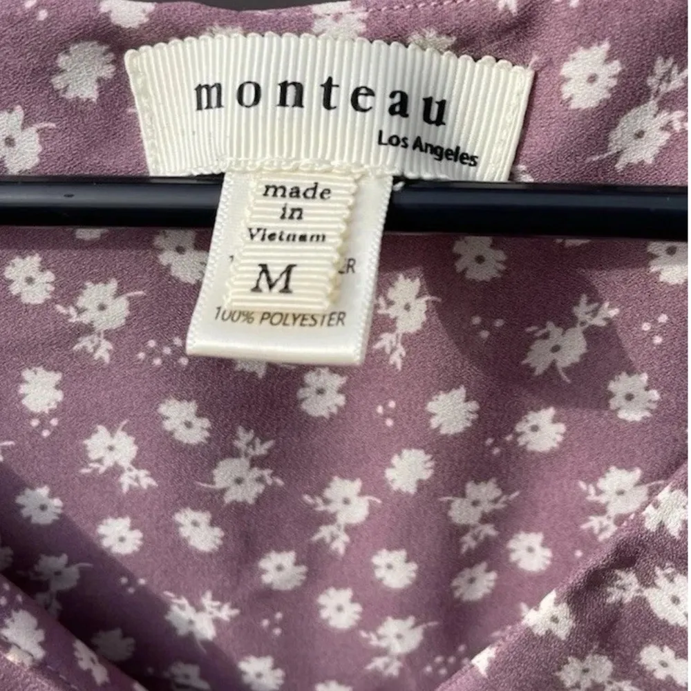 Vintage Monteau Women’s Sz M White Daisies Dotted Stretch Knee Length Dr… - Image 8