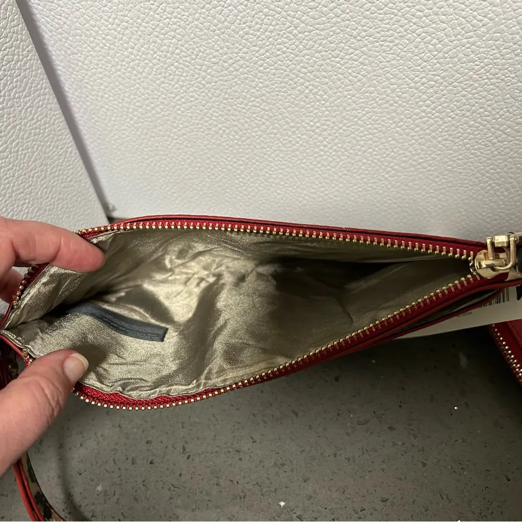 Chico's Animal Print Wristlet with Red Insert - Image 11