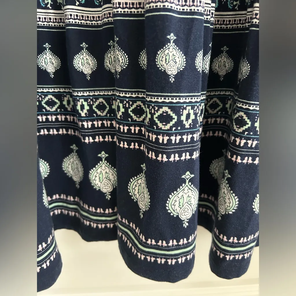 Talbots  Sleeveless Maxi Dress Blue Multi Size S - Image 9