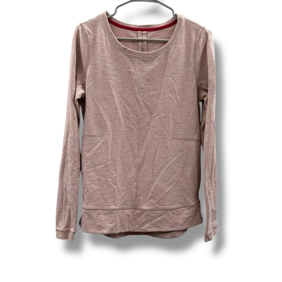 Lululemon Exhalation Pullover II Women's Size 8 Mojave Magenta Long Sleeve Yoga - Image 3