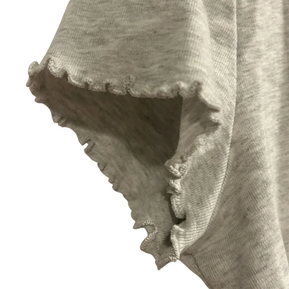 Divided Women's Cropped Button-Front Blouse Gray Size M Casual Spring - Image 3