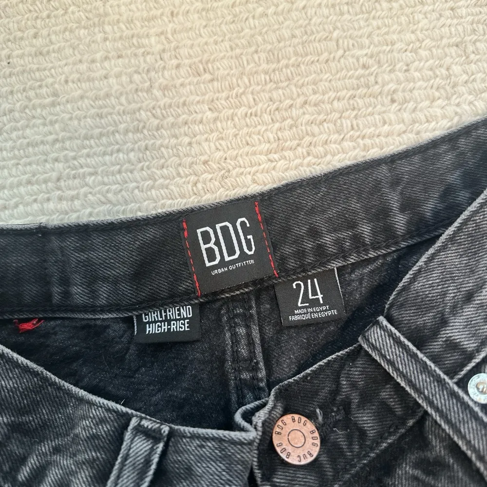 BDG Black High-Rise Denim Shorts - Image 2