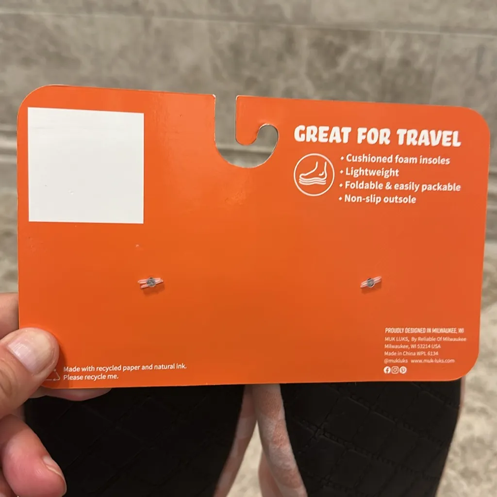 Muk Luks Ballerina Slippers NEW Peach Smile Size 7 - Image 10