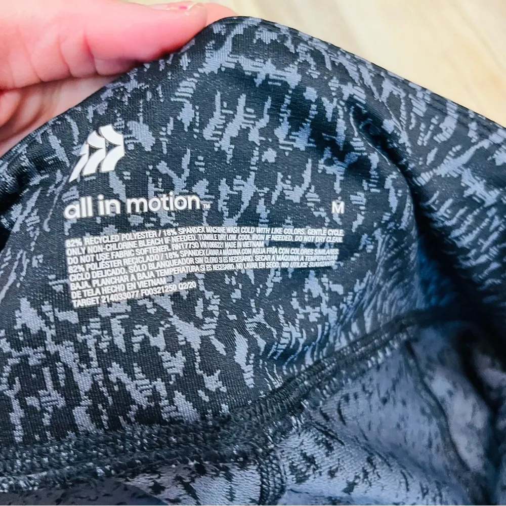all in motion black gray leopard leggings size medium Target - Image 7