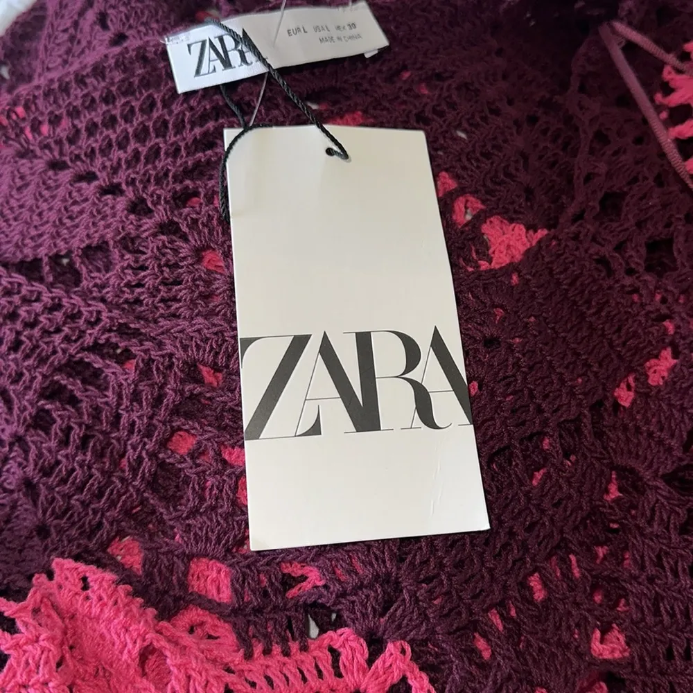 NWT ZARA SHORT SLEEVE CROCHET TOP Bloggers Fave Large - Image 14