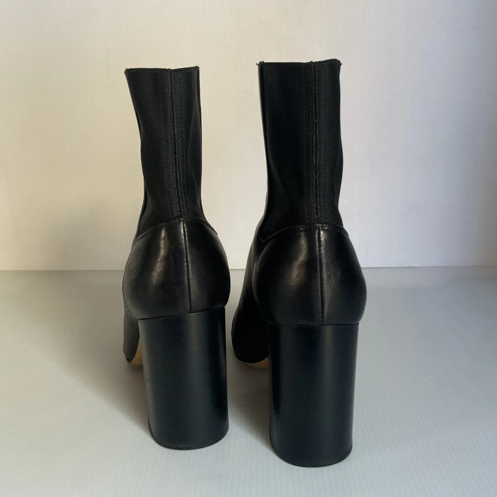 Rag & Bone Black Leather Chelsea Ankle Boots Block Heel Women’s EU 39 / US 8.5 - Image 5