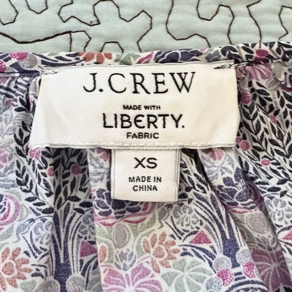 Liberty Fabric x J.Crew Club Nouveau Floral Button-Front Dress Women’s  XS🧡 - Image 8